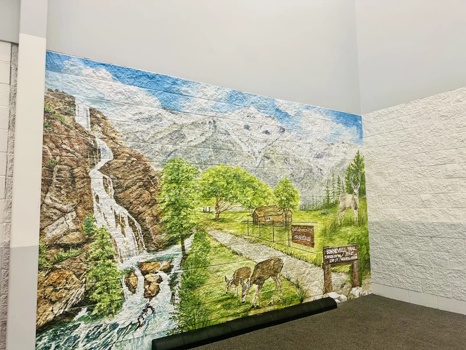 Harrisville — Bonneville Trail Mural — Illustrated Printed Mural, Corner Wrap