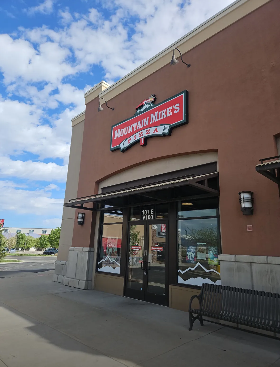 2026 Mountain Mike's Pizza — Illuminated Storefront Sign with Mountain Window Graphics