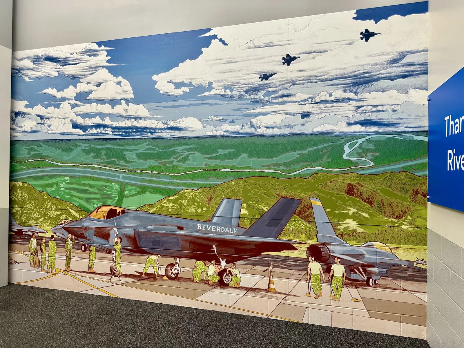 Riverdale — F-35 Flight-Line Wall Mural — Multi-Wall Printed Mural