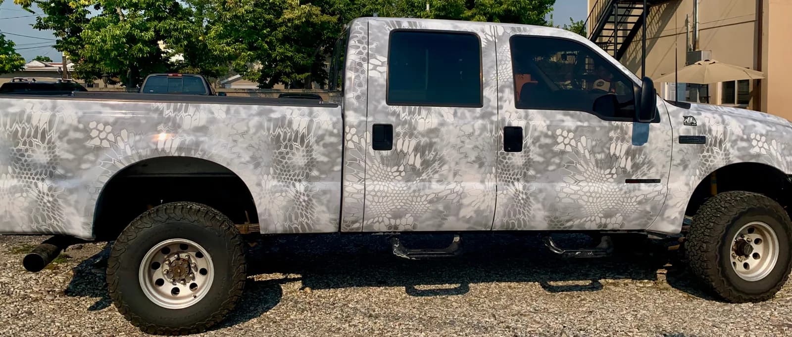 2023 Ford F-250 Super Duty — Custom Printed Snow-Camo Wrap