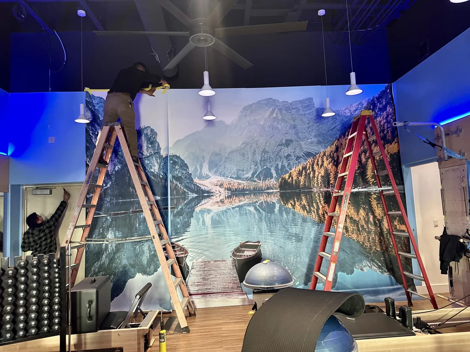 Syracuse — Alpine Lake Gym Mural — Photographic Printed Mural, Panel-Matched