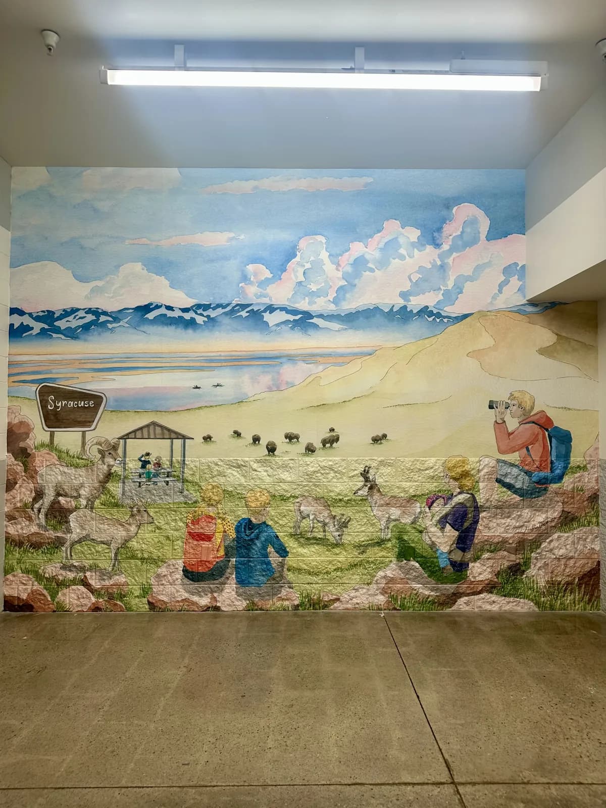 Syracuse — Painted Landscape Mural — Printed Mural, Illustrated Landscape
