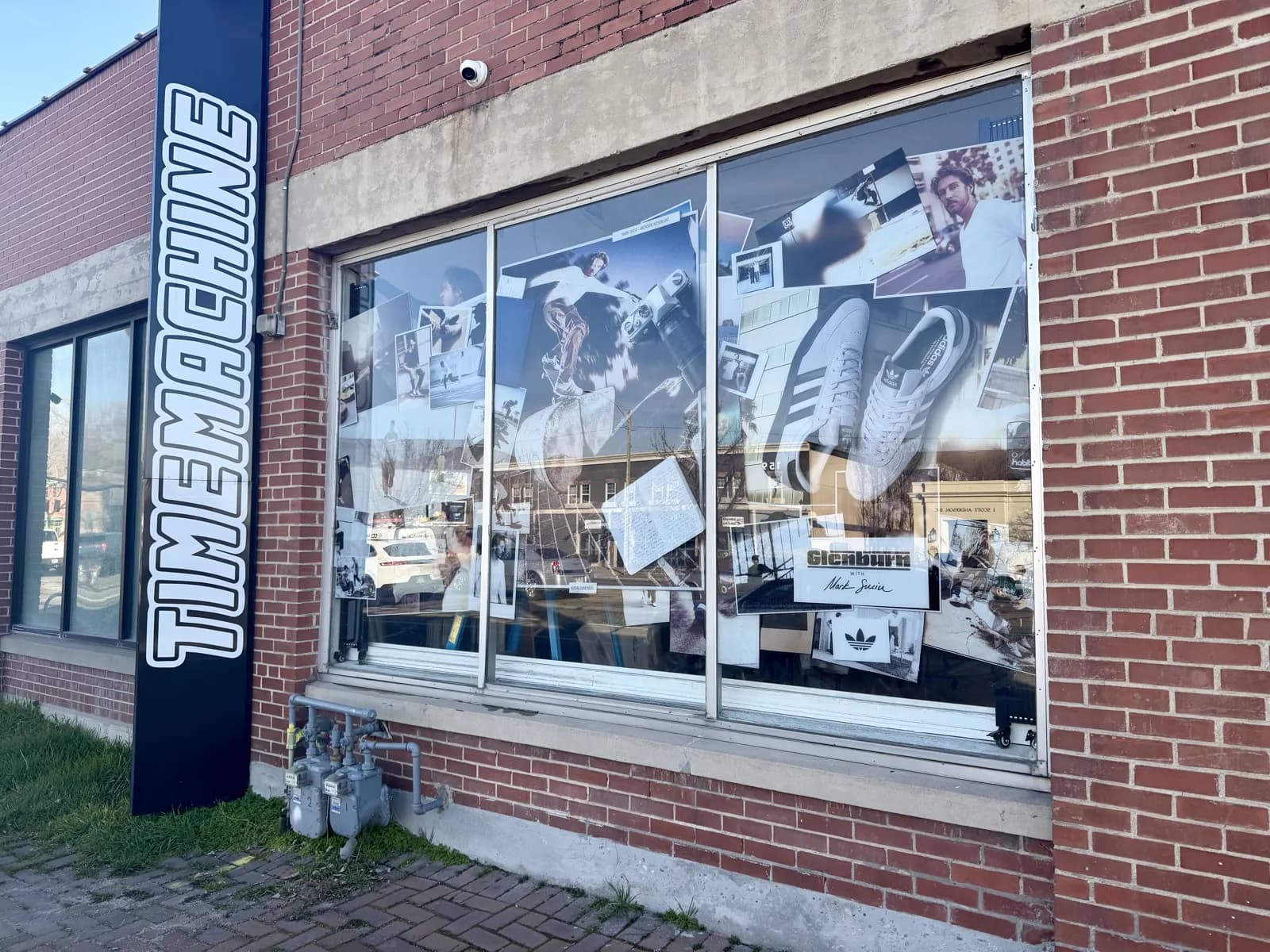 Time Machine — Storefront Window Graphics — Full-Coverage Window Graphics, Vertical Blade Sign