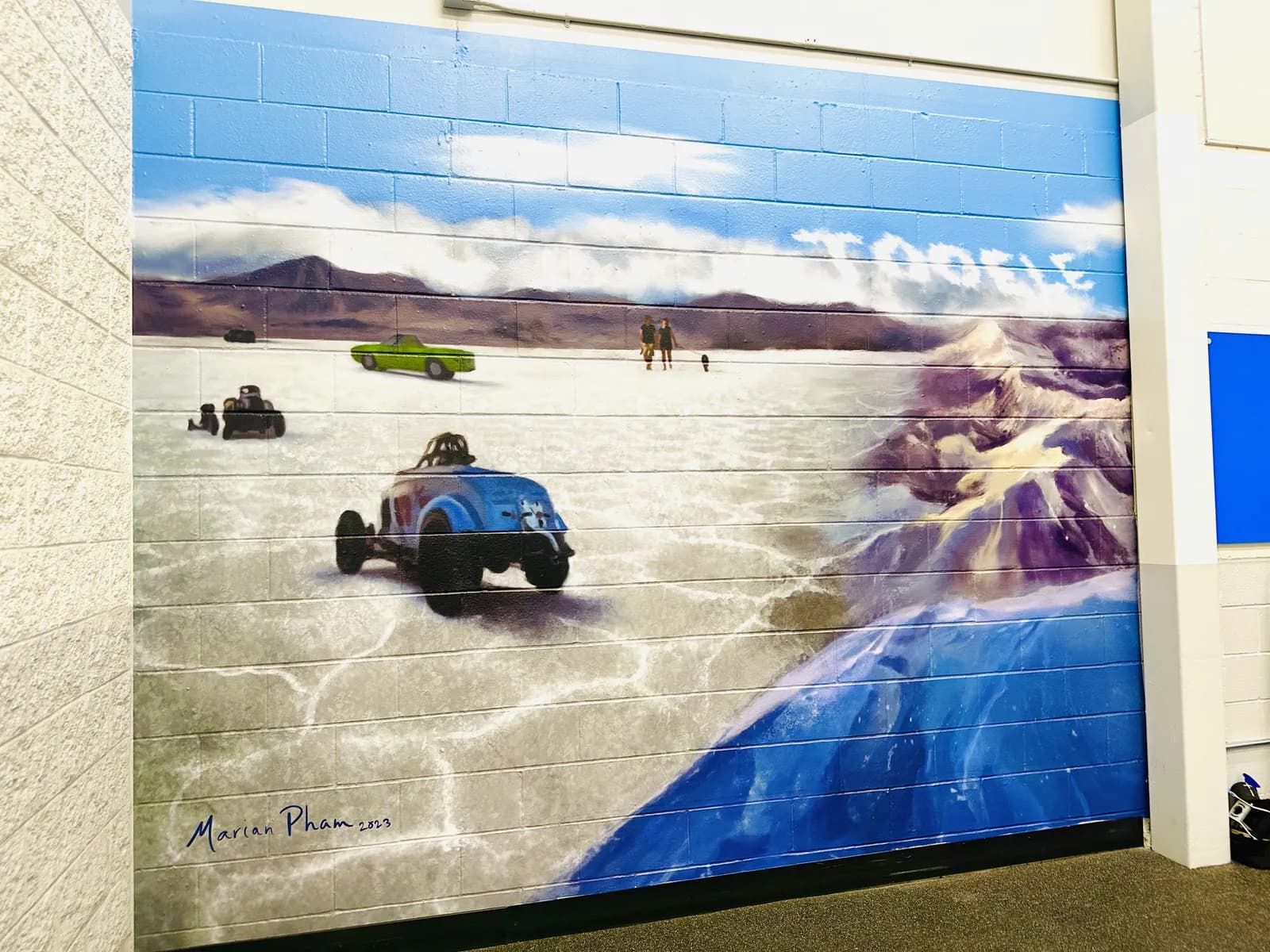 Tooele — Salt Flats Wall Mural — Full-Wall Printed Mural on Block