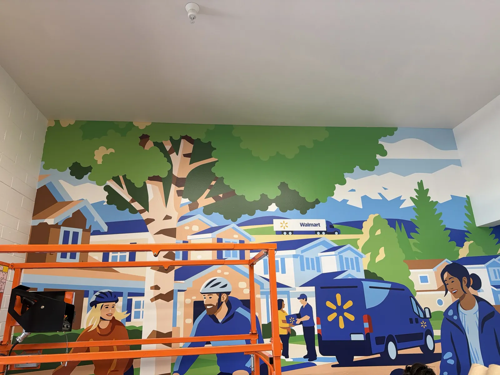 Walmart — Community Murals & Smiley Wall — Printed Wall Murals on Block and Drywall