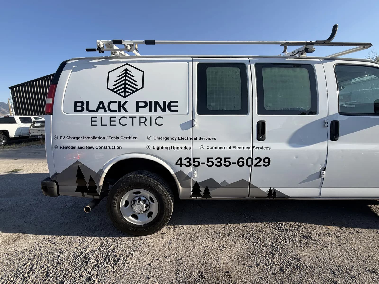 Black Pine Electric — Proof Sheet to Finished Van — The older vans, same file
